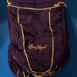 Crown Royal Purple Drawstring Garment Bag with Gold Trim
